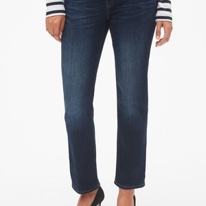 GAP Maternity Full Panel Classic Straight Jeans | Dark Wash | 28 Regular